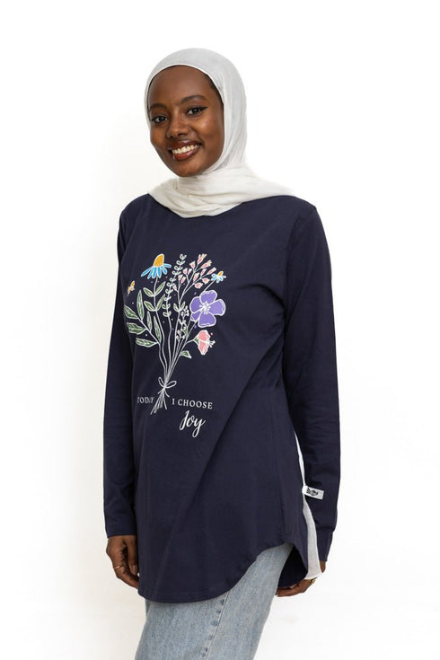 Indigo Printed Long - Sleeve Design 17 - Khotwh